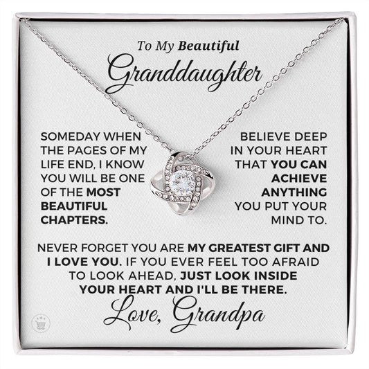 Granddaughter Gift From Grandpa | Greatest Gift Necklace 0706T2