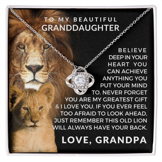 Granddaughter Gift From Grandpa | Greatest Gift Necklace 0708T2
