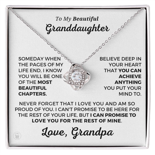 Granddaughter Gift From Grandpa | Promise Necklace 0707T1