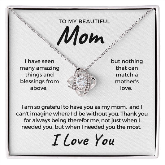 Gift For Mom | Thank You Mom Necklace 0683T15