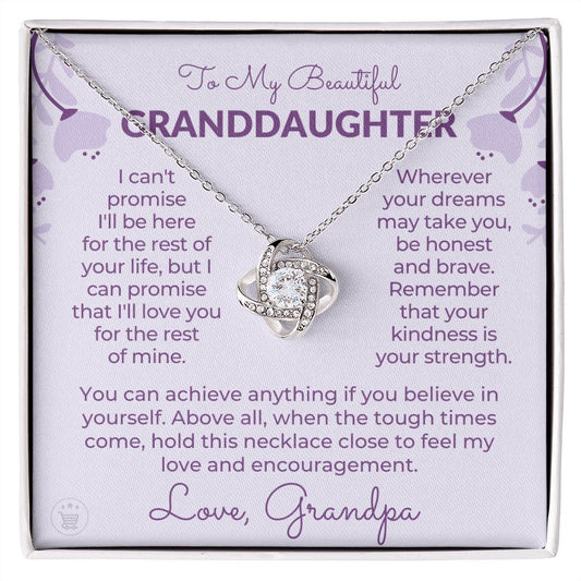 Granddaughter Gift From Grandpa  | My Promise Necklace 0690T7