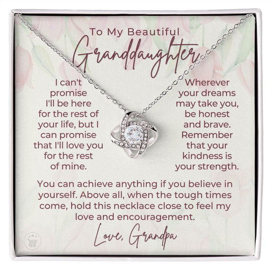 Granddaughter Gift From Grandpa | My Promise Necklace 0690T10