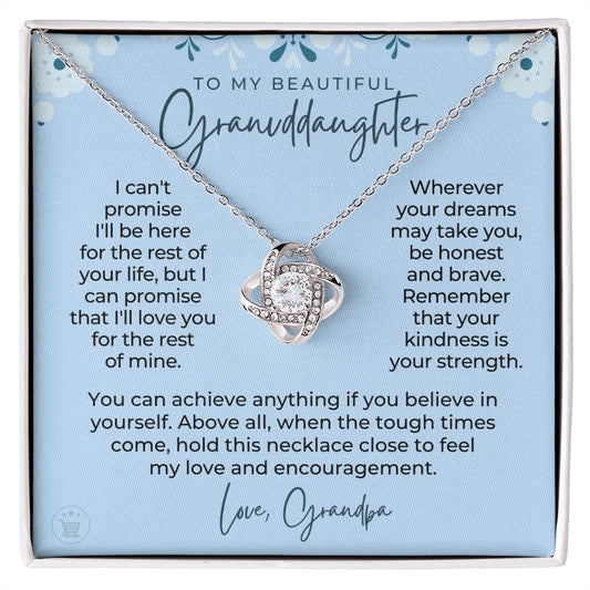 Granddaughter Gift From Grandpa  | My Promise Necklace 0690T12