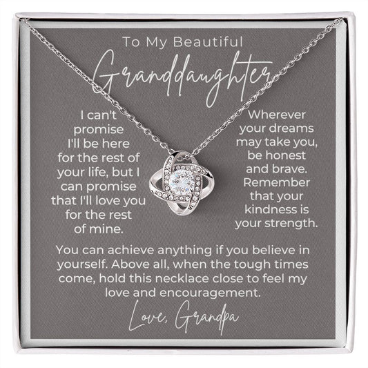 Granddaughter Gift From Grandpa | My Promise Necklace 0690T5