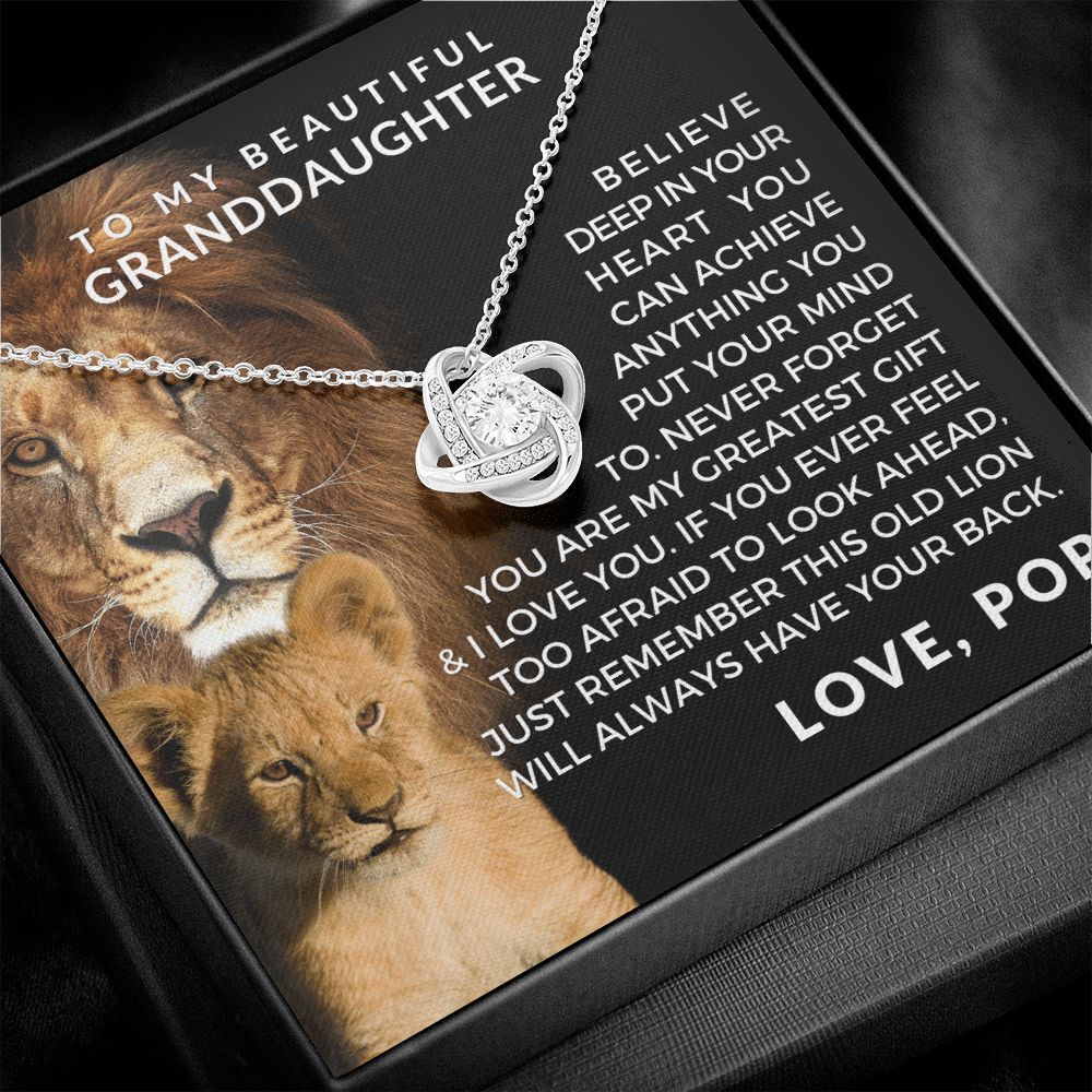 Granddaughter Gift From Pop | Greatest Gift Necklace 0728T1