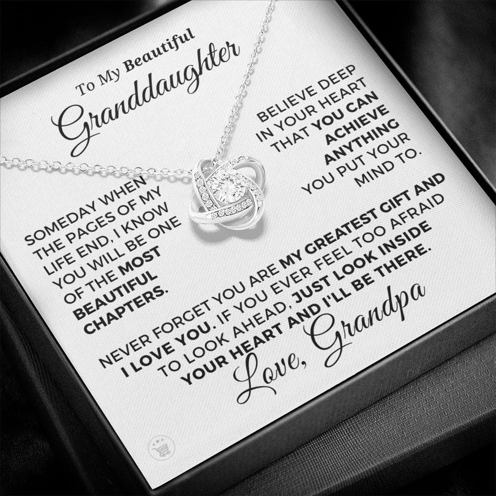 Granddaughter Gift From Grandpa | Greatest Gift Necklace 0706T2