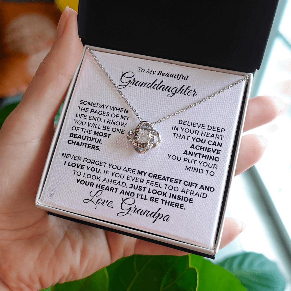 Granddaughter Gift From Grandpa | Greatest Gift Necklace 0706T2
