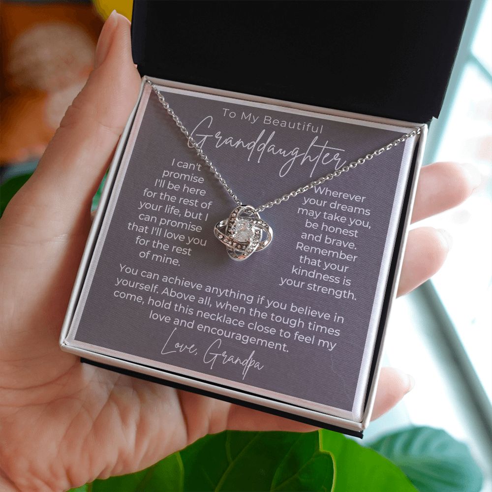Granddaughter Gift From Grandpa | My Promise Necklace 0690T5