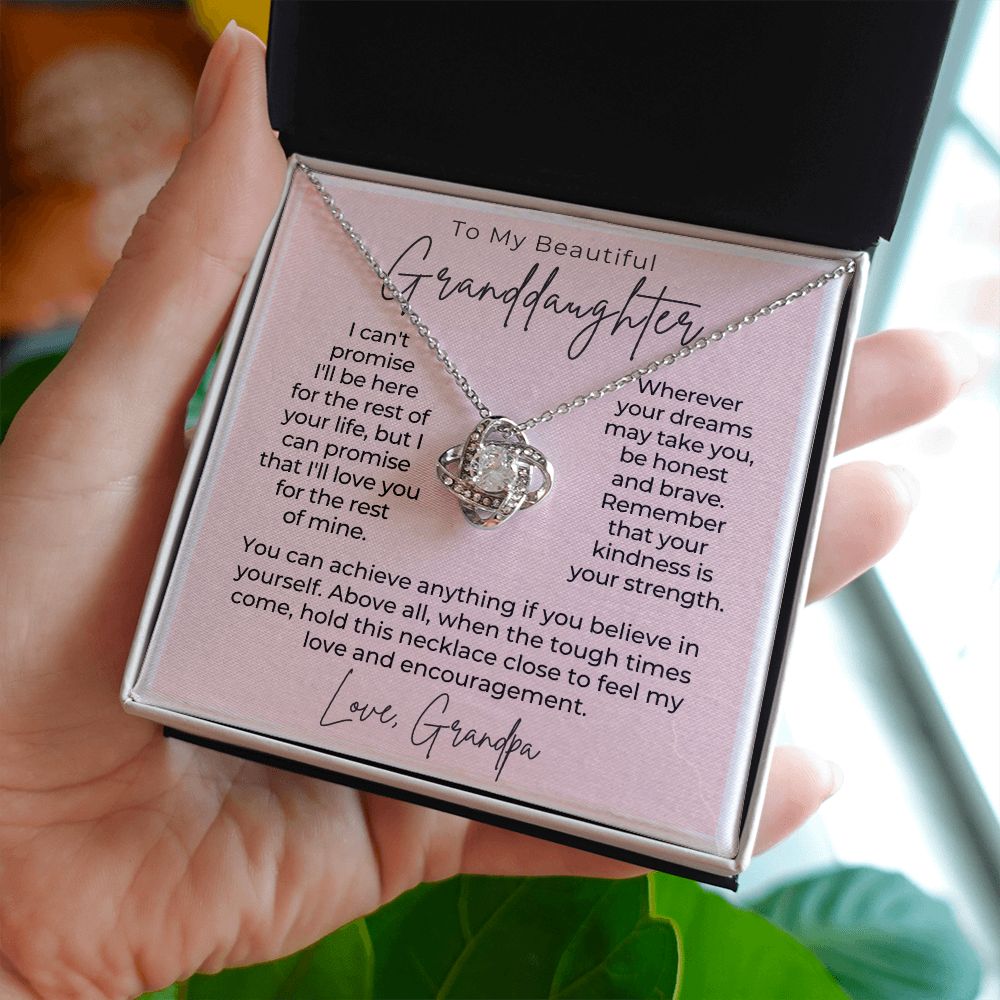 Granddaughter Gift From Grandpa | My Promise Necklace 0690T4