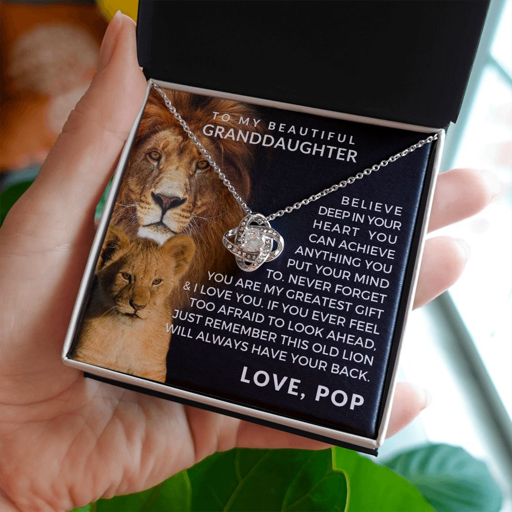 Granddaughter Gift From Pop | Greatest Gift Necklace 0728T1