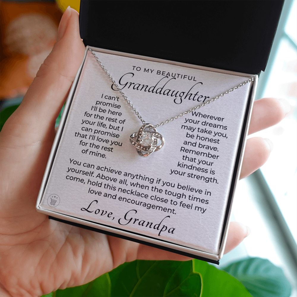 Granddaughter Gift From Grandpa  | My Promise Necklace 0690T8