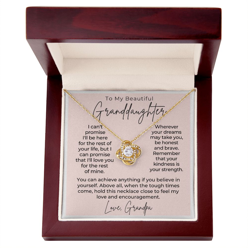 Granddaughter Gift From Grandpa | My Promise Necklace 0690T4
