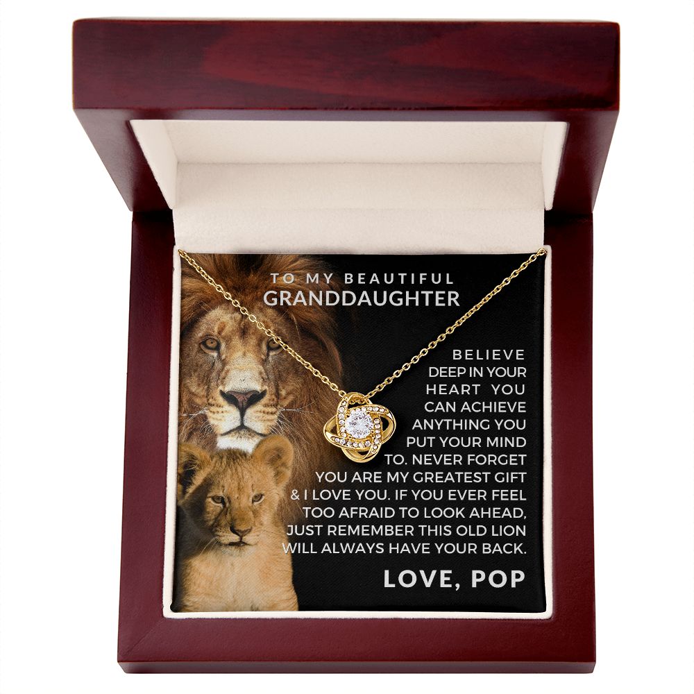 Granddaughter Gift From Pop | Greatest Gift Necklace 0728T1