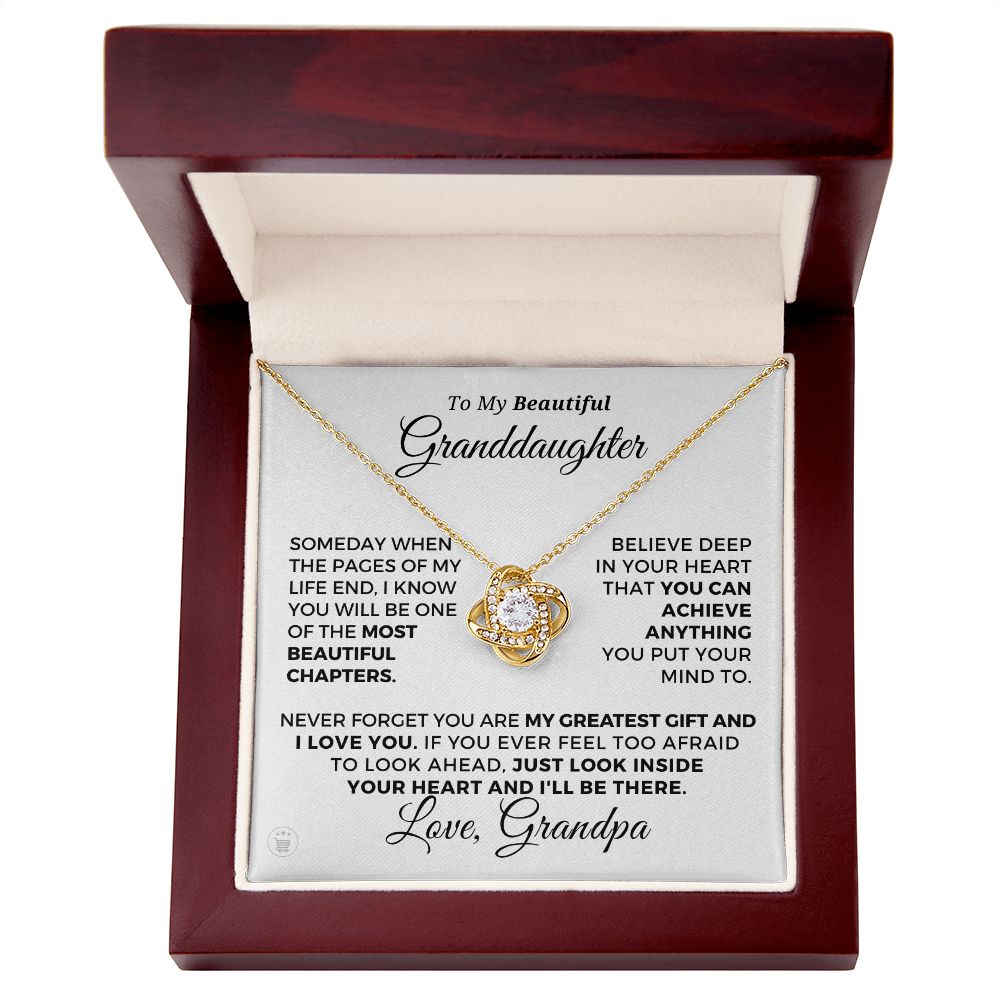 Granddaughter Gift From Grandpa | Greatest Gift Necklace 0706T2