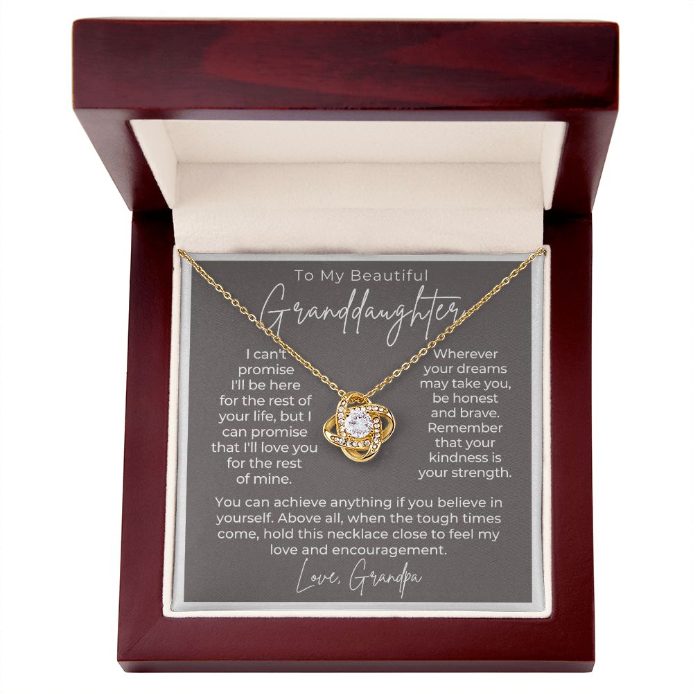 Granddaughter Gift From Grandpa | My Promise Necklace 0690T5