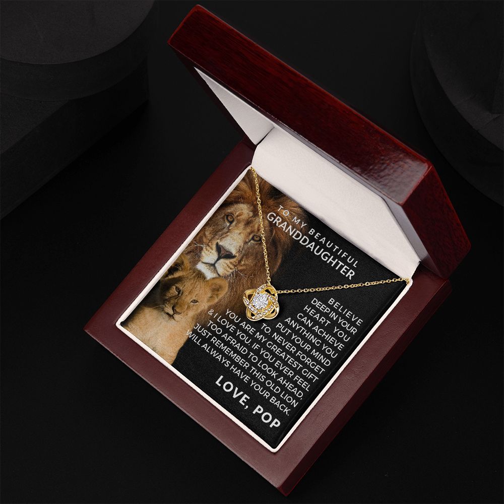 Granddaughter Gift From Pop | Greatest Gift Necklace 0728T1