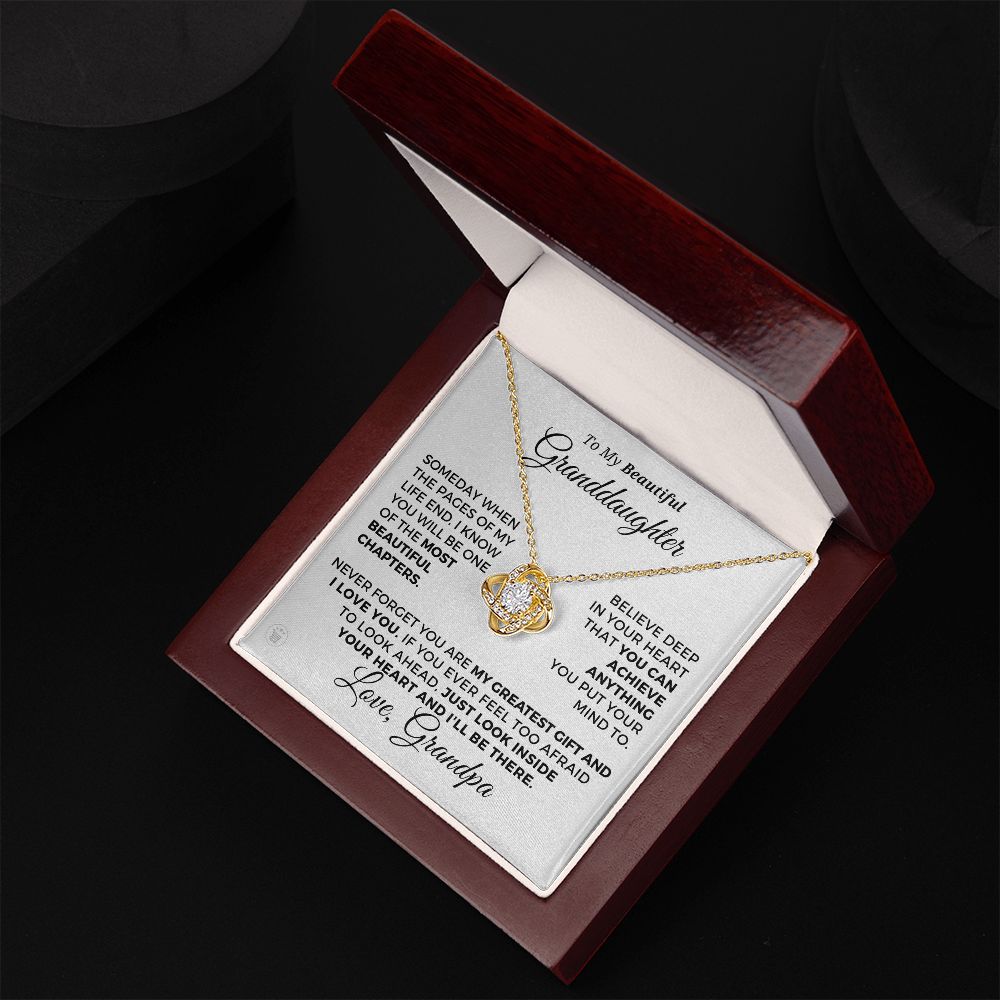 Granddaughter Gift From Grandpa | Greatest Gift Necklace 0706T2
