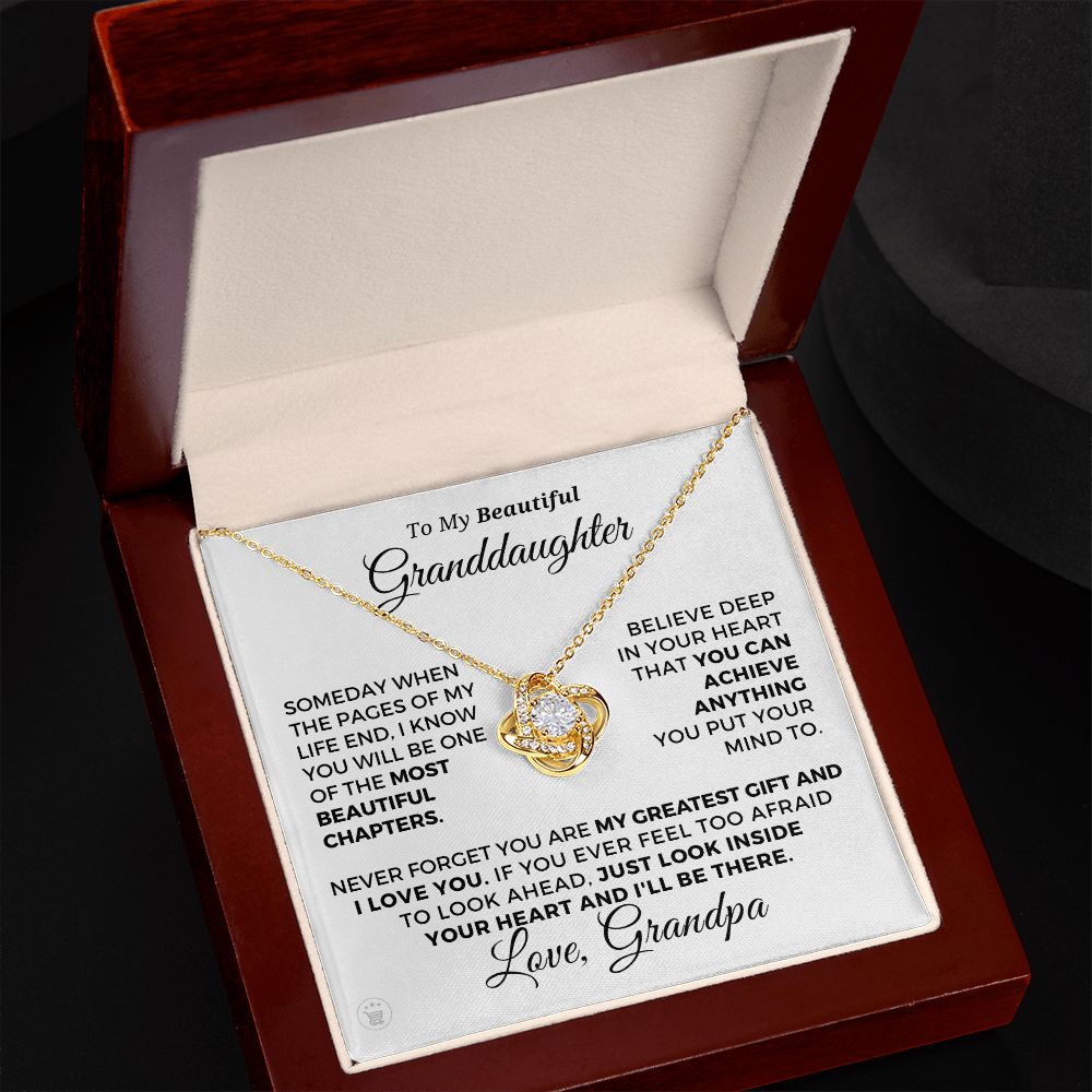 Granddaughter Gift From Grandpa | Greatest Gift Necklace 0706T2