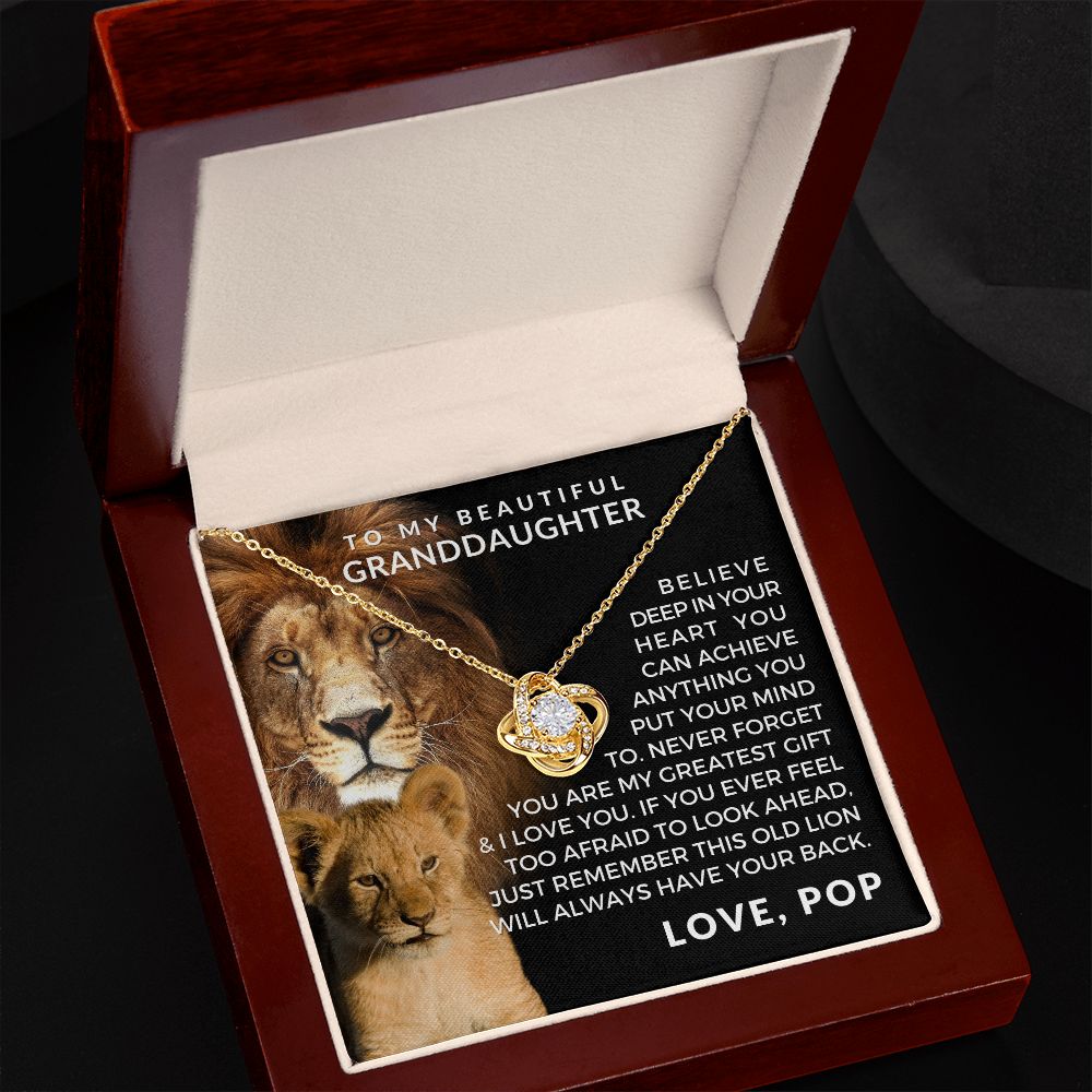 Granddaughter Gift From Pop | Greatest Gift Necklace 0728T1