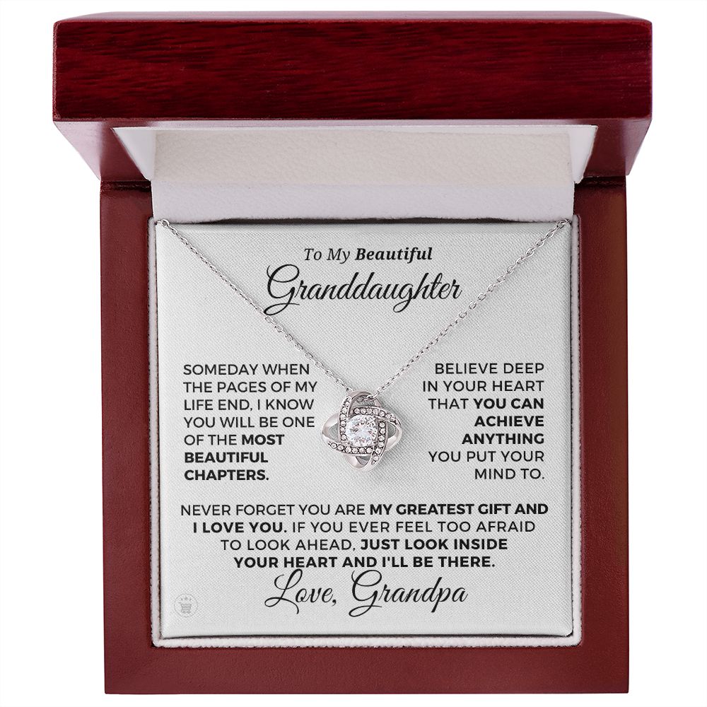 Granddaughter Gift From Grandpa | Greatest Gift Necklace 0706T2