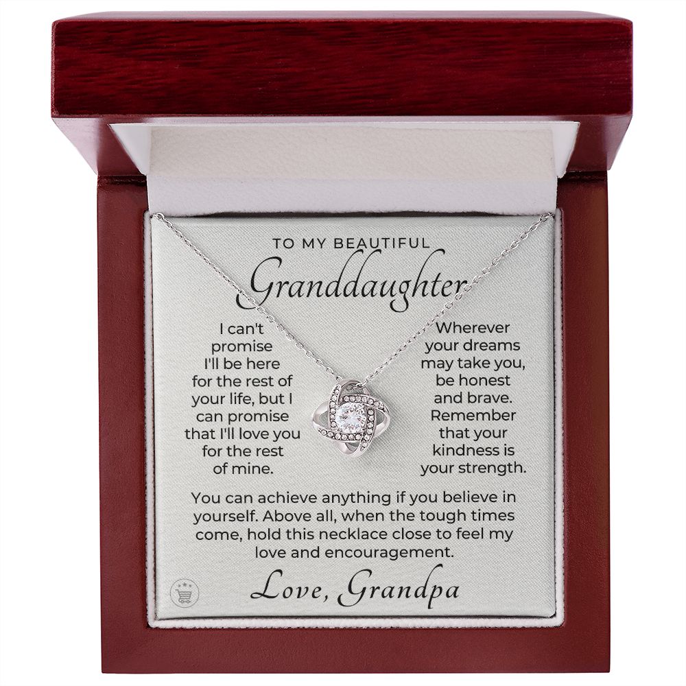 Granddaughter Gift From Grandpa  | My Promise Necklace 0690T8