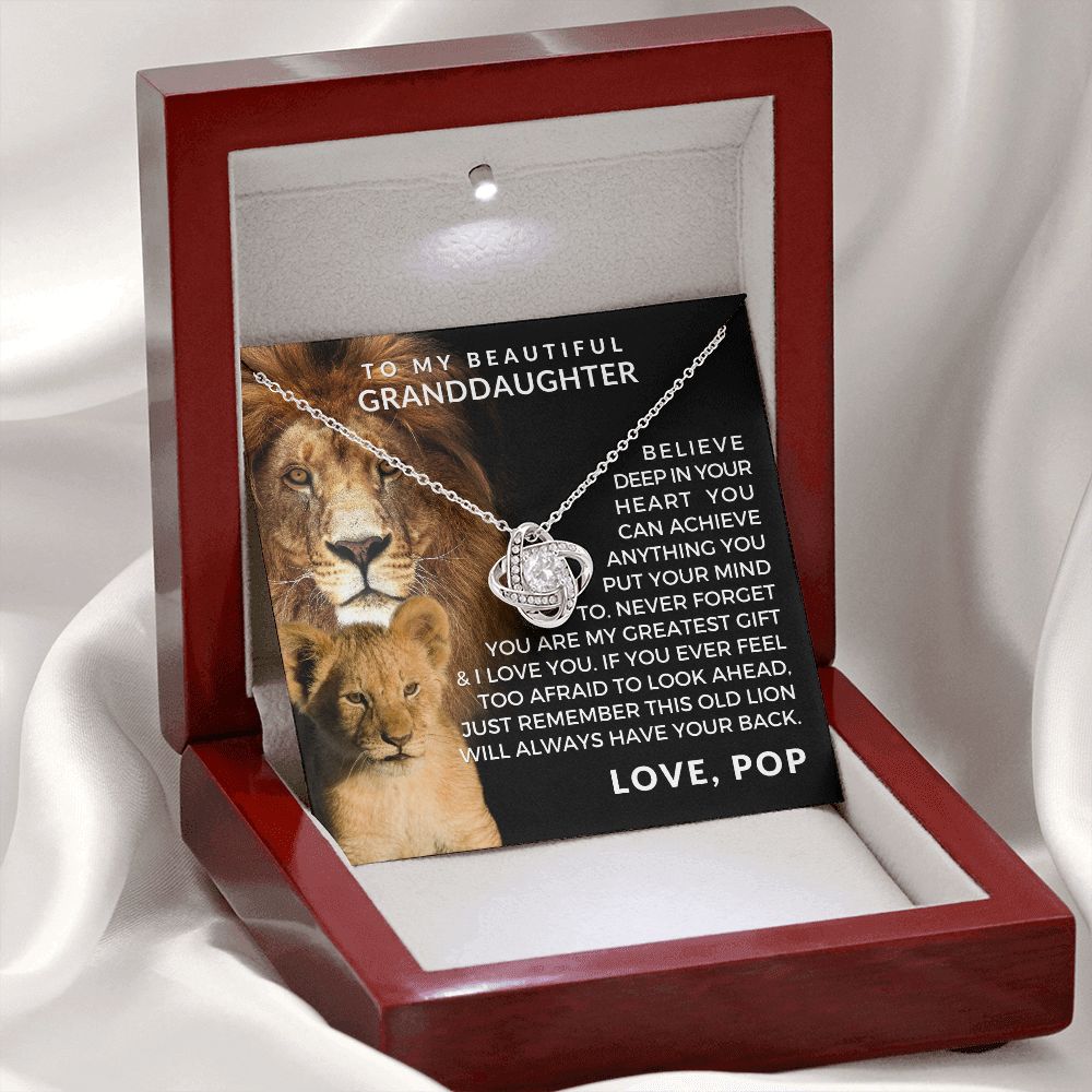 Granddaughter Gift From Pop | Greatest Gift Necklace 0728T1