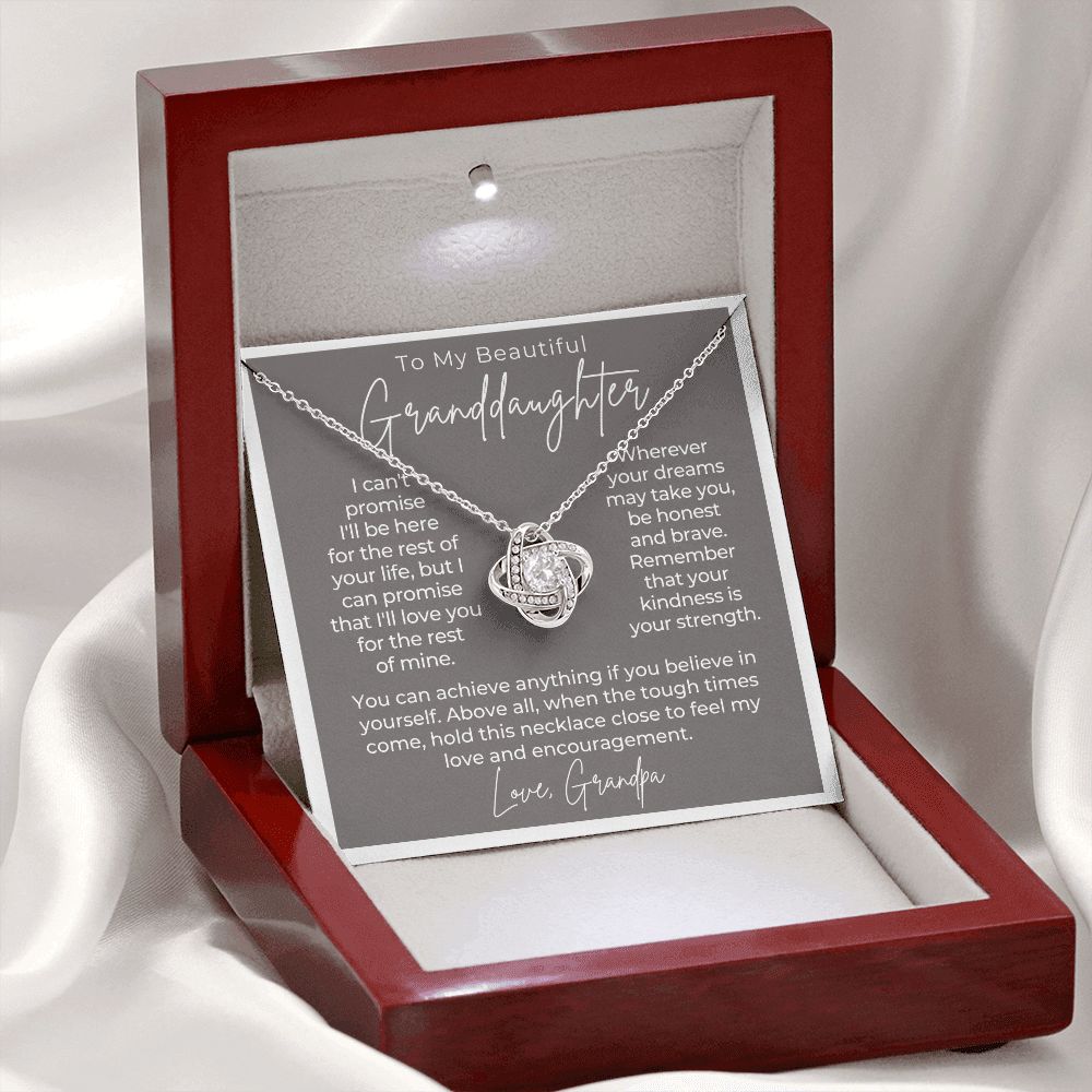 Granddaughter Gift From Grandpa | My Promise Necklace 0690T5