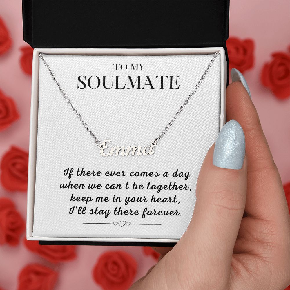 Soulmate Gift | Promise Name Necklace 0765T2N