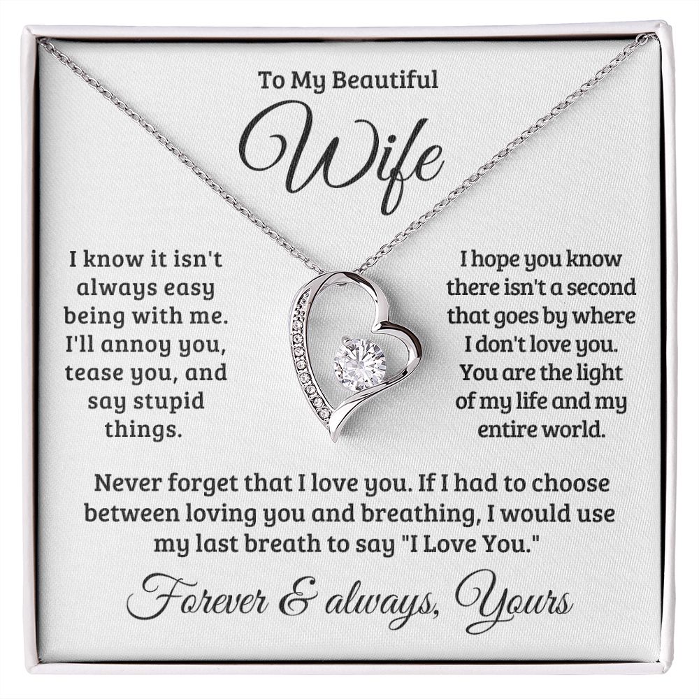 Gift For Wife | Never Forget That I Love You Necklace 0741T1F