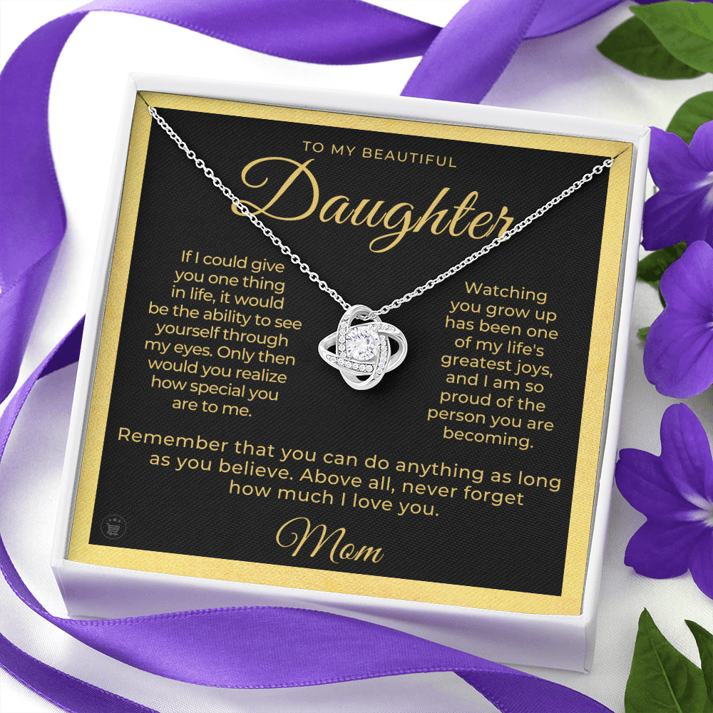 Daughter Gift From Mom | Believe Necklace 0576T7