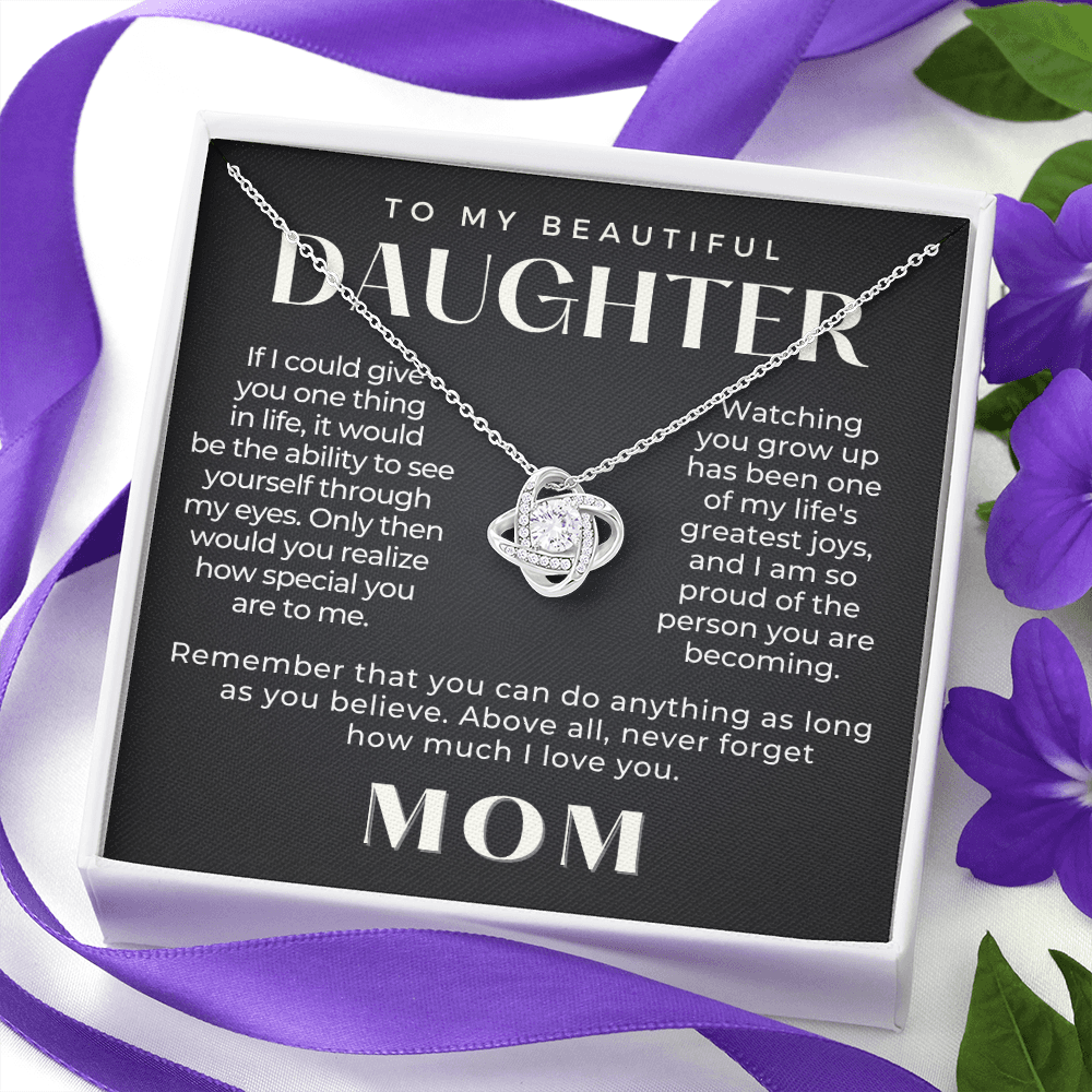 Daughter Gift From Mom | Believe Necklace 0576T8