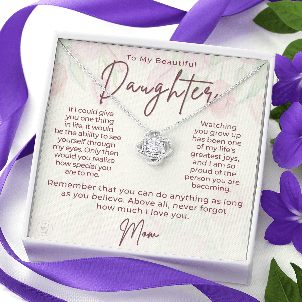 Daughter Gift From Mom | Believe Necklace 0576T6