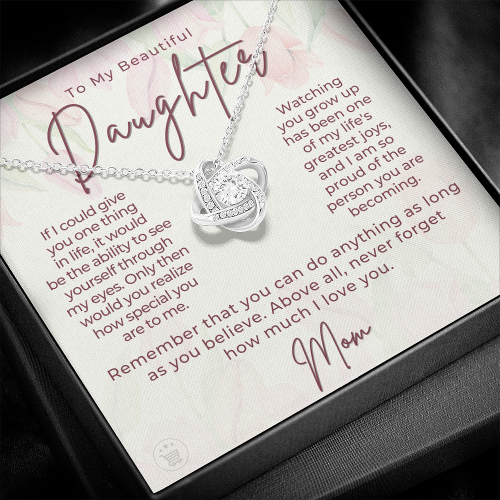 Daughter Gift From Mom | Believe Necklace 0576T6