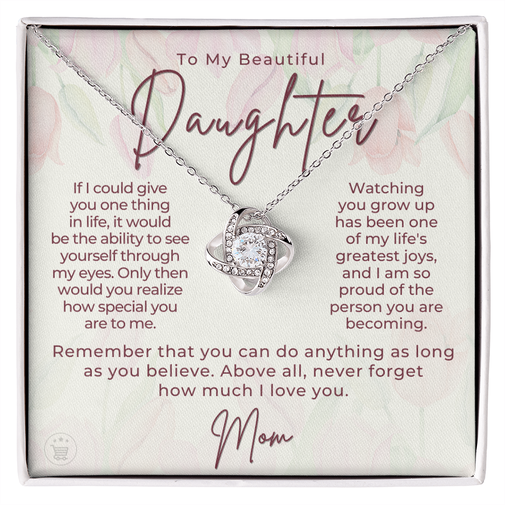 Daughter Gift From Mom | Believe Necklace 0576T6