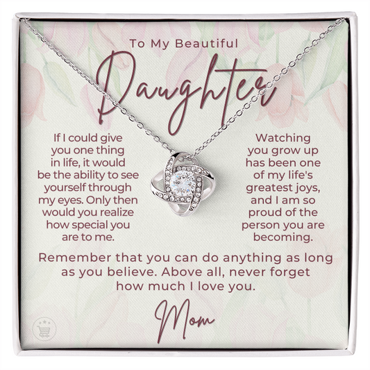 Daughter Gift From Mom | Believe Necklace 0576T6