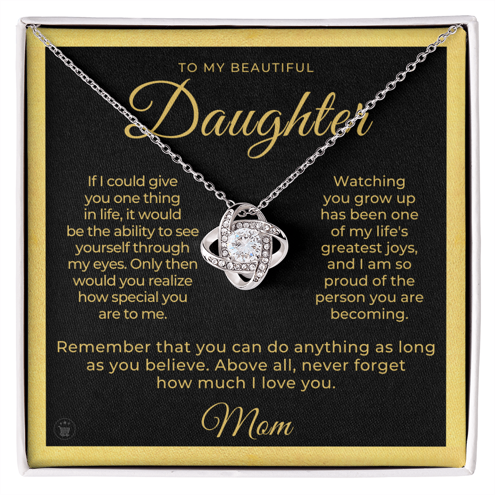 Daughter Gift From Mom | Believe Necklace 0576T7