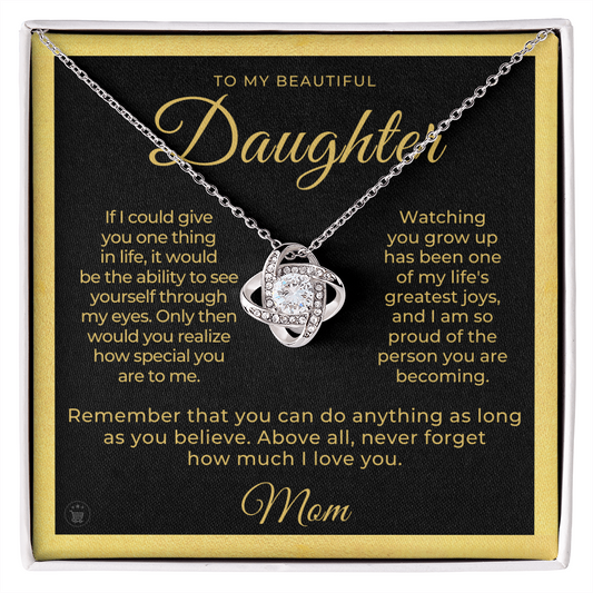 Daughter Gift From Mom | Believe Necklace 0576T7