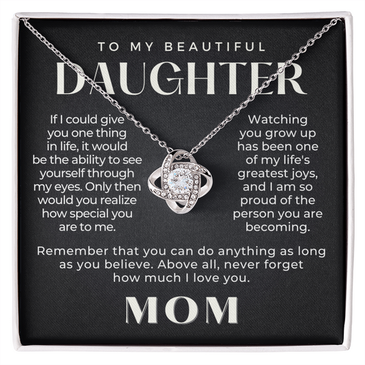 Daughter Gift From Mom | Believe Necklace 0576T8