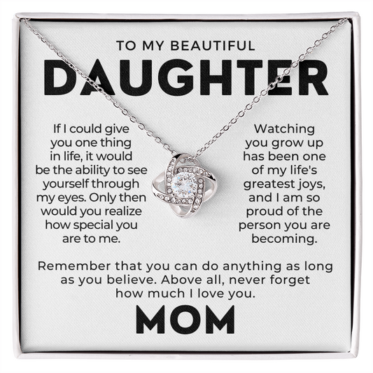 Daughter Gift From Mom | Believe Necklace 0576T9