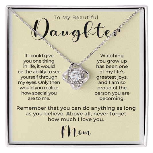 Daughter Gift From Mom | Believe Necklace 0576T4