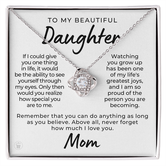 Daughter Gift From Mom | Believe Necklace 0576T1