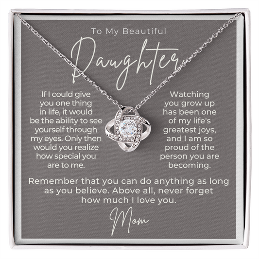Daughter Gift From Mom | Believe Necklace 0576T3