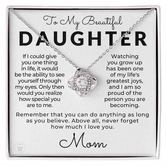 Daughter Gift From Mom | Believe Necklace 0576T2