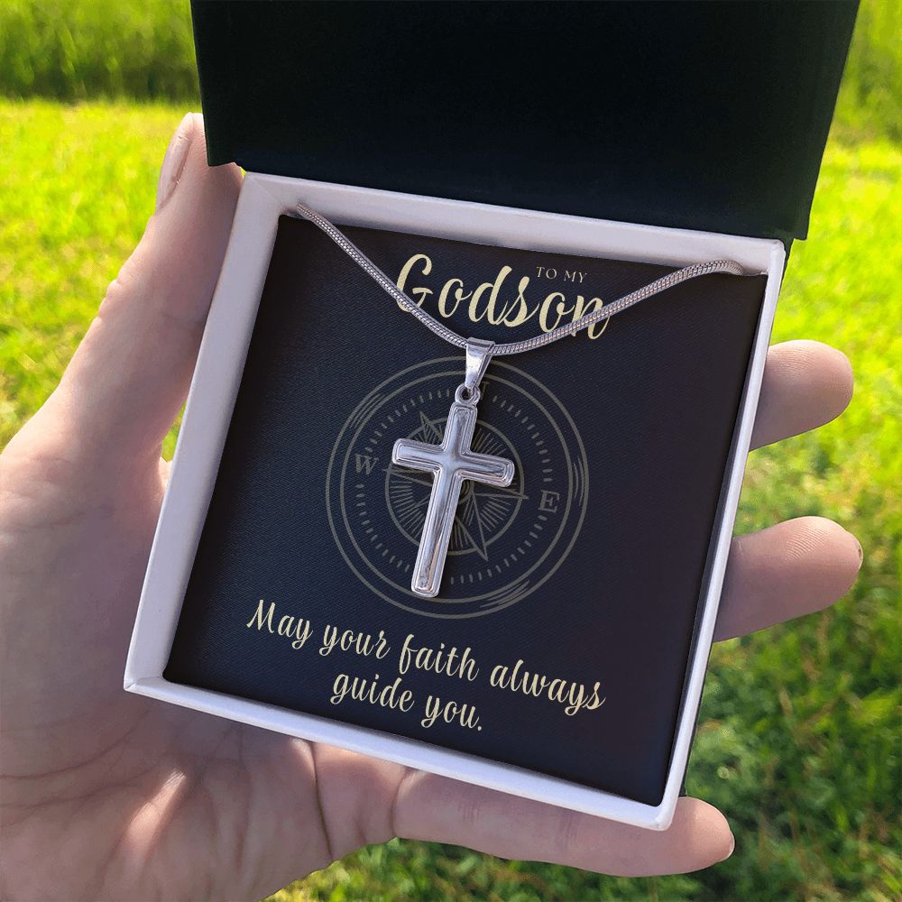 Confirmation Gift For Boy | Faith Cross Necklace 0792SSCN