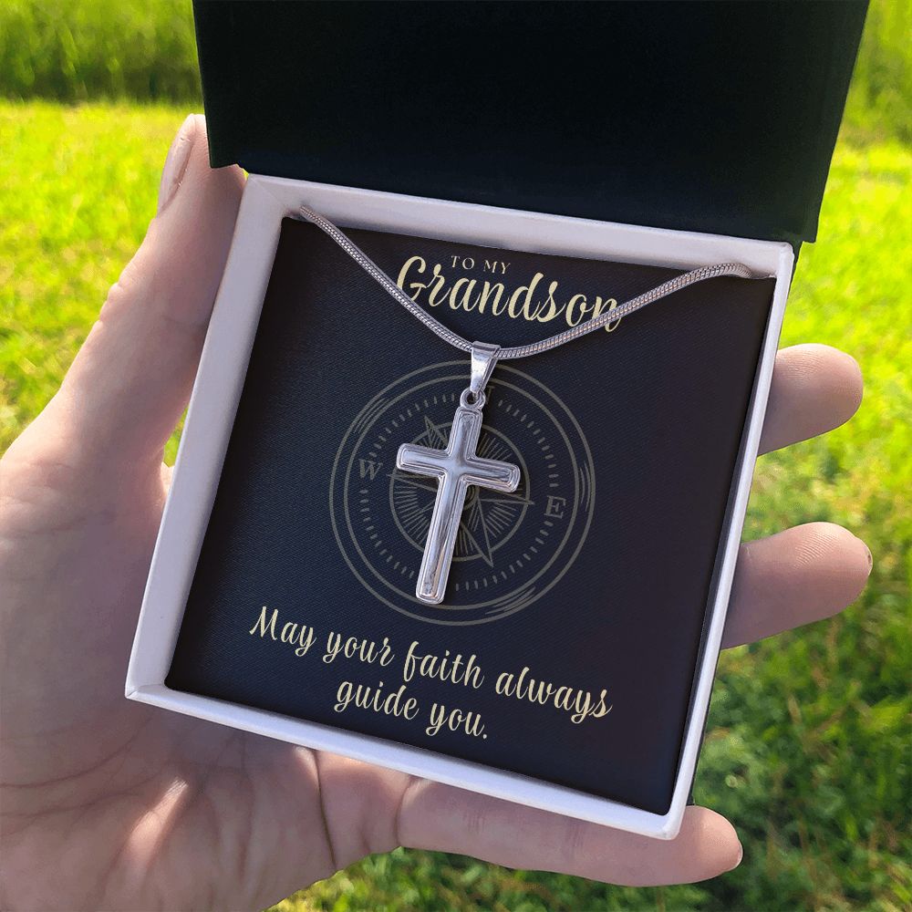 Confirmation Gift For Boy | Faith Cross Necklace 0794SSCN