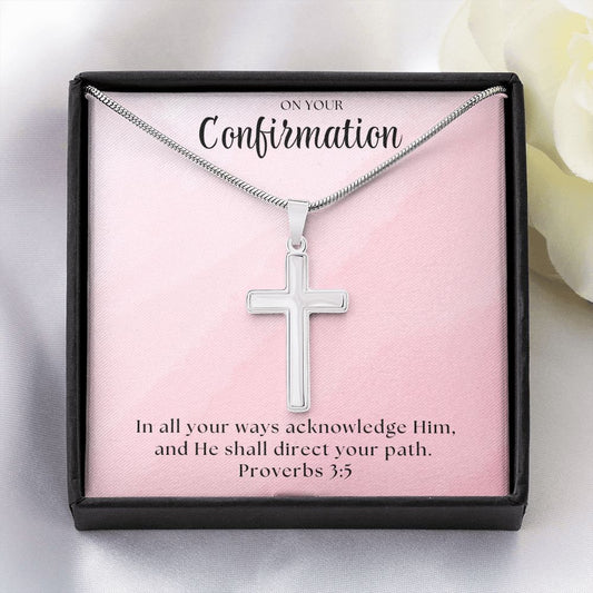 Confirmation Gift For Girl | Your Path Cross Necklace 0814SSCN