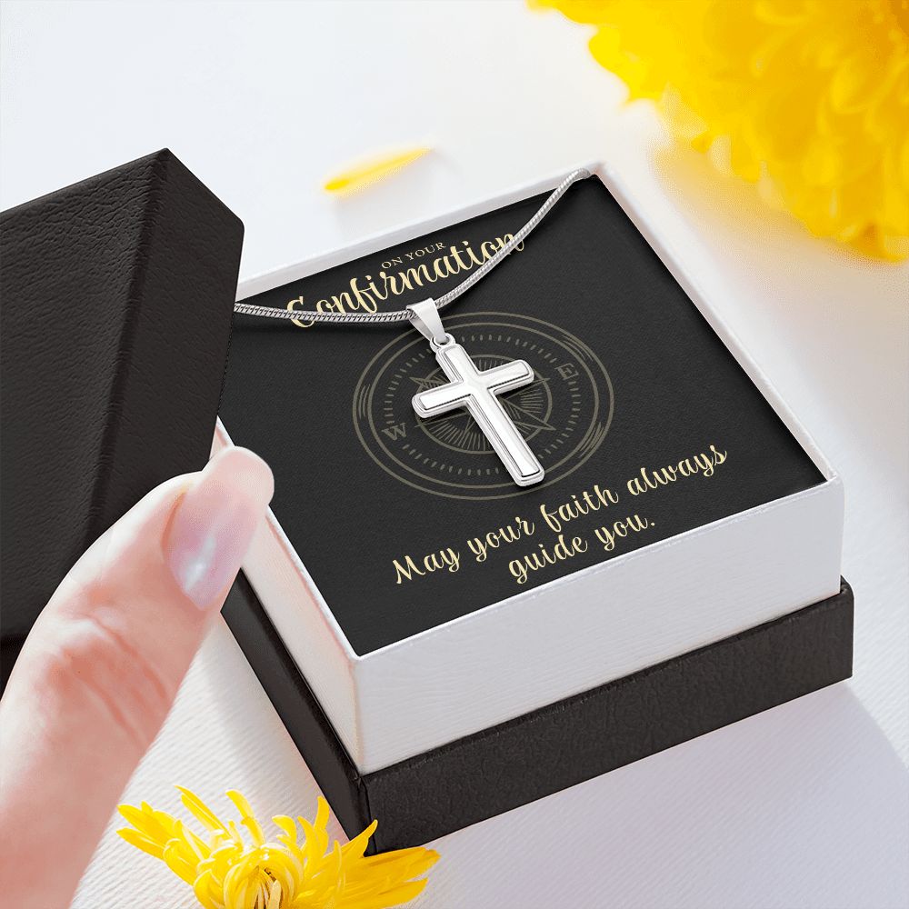 Confirmation Gift For Boy | Faith Cross Necklace 0791SSCN
