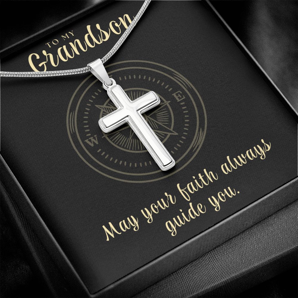 Confirmation Gift For Boy | Faith Cross Necklace 0794SSCN
