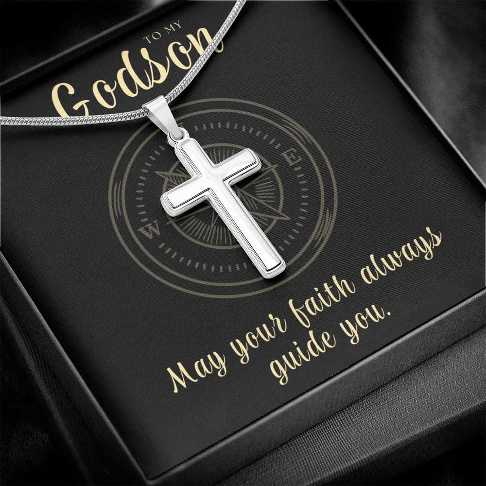 Confirmation Gift For Boy | Faith Cross Necklace 0792SSCN