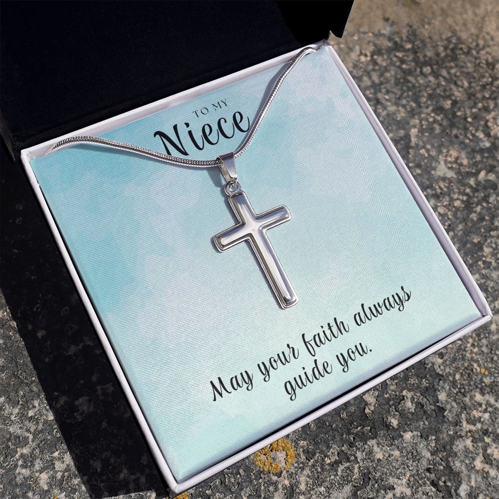 Christian Gift For Her | Niece Faith Cross Necklace 0813SSCN